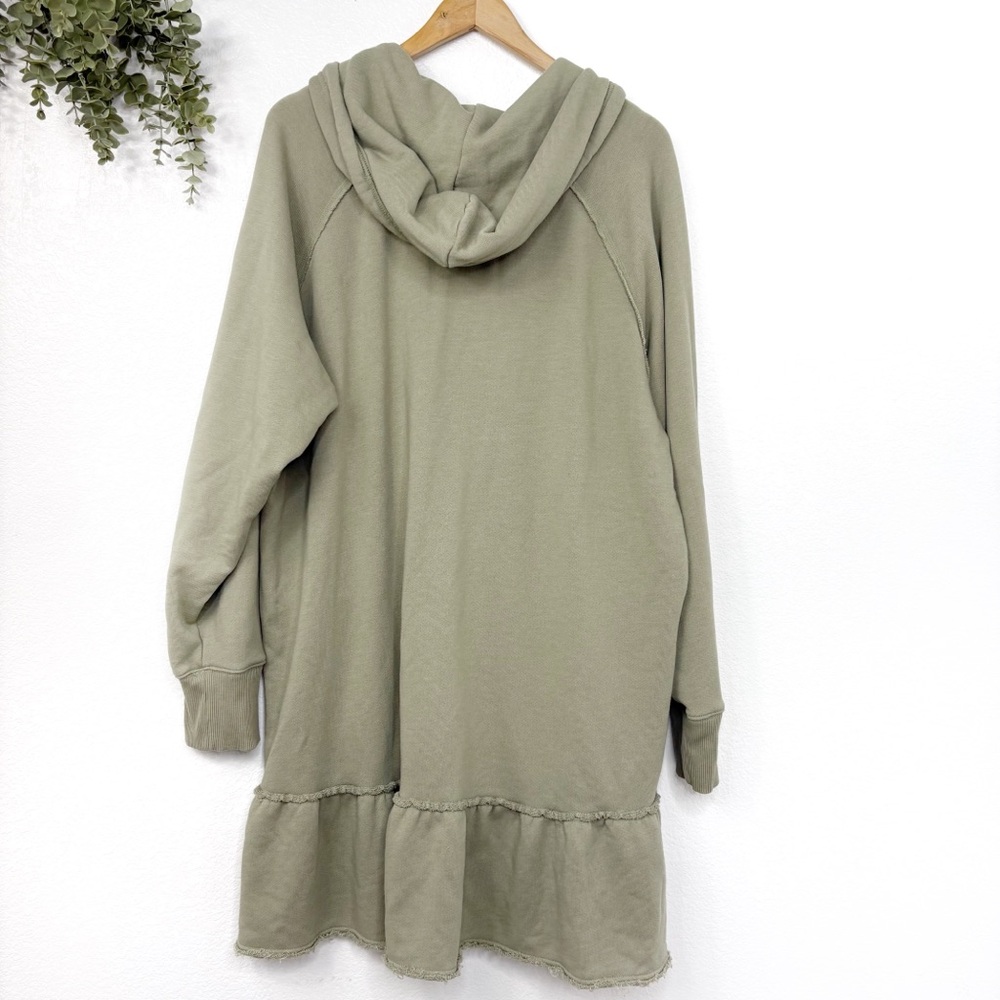 American Eagle Outfitters Olive Hoodie Dress - Picture 8 of 9
